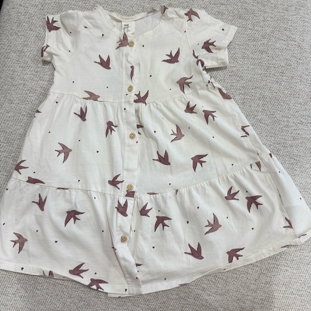 H&M Cream Flutter Sleeve Sundress